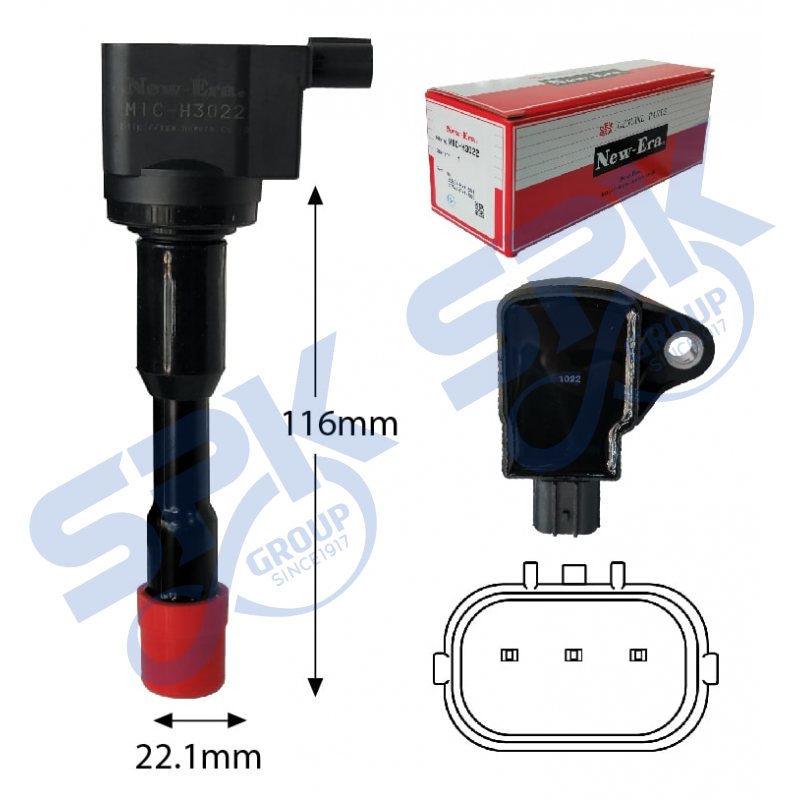 Buy New Era Ignition Coil MIC-H3022 (30521-PWA-003 - Honda Fit, Jazz GD ...