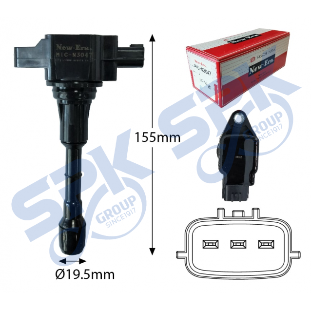 New Era Ignition Coil MIC-N3047 (22448-JA10A, 22448-JA10C)