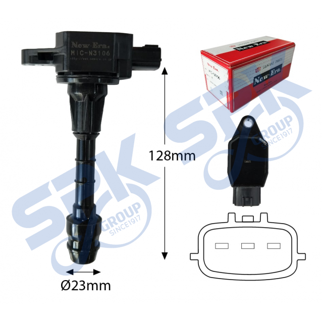New Era Ignition Coil MIC-N3106 (22448-AX001 - Nissan Arch, Micra, Note)