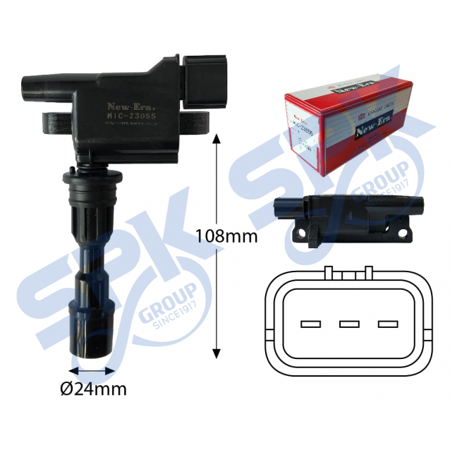 New Era Ignition Coil MIC-Z3055 (ZL01-18-100, ZZY1-18-100)