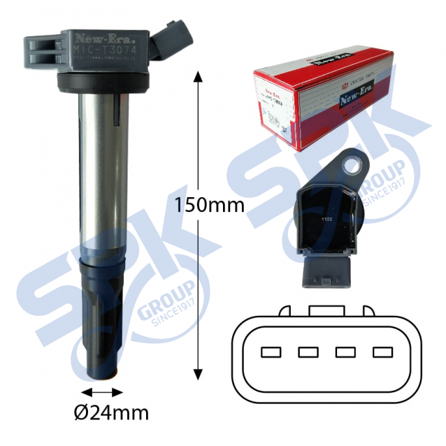 New Era Ignition Coil MIC-T3074 (90919-02255, 099700-124)