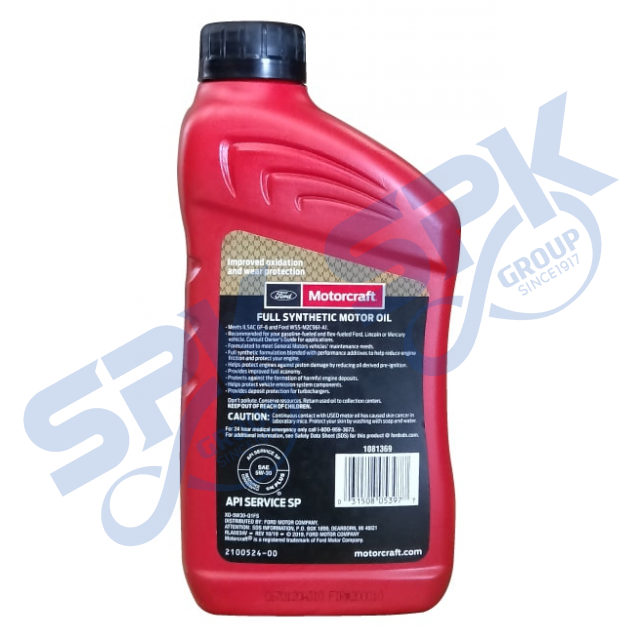 Motorcraft XO5W30Q1FS (1 Quart) 5W-30 GF-6A Engine Oil