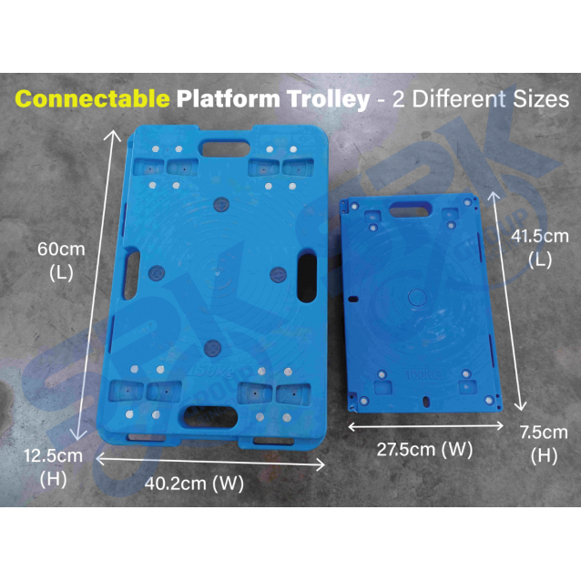 Heavy Duty Mover Trolley with Wheels - Connectable, Stackable - 2 Sizes