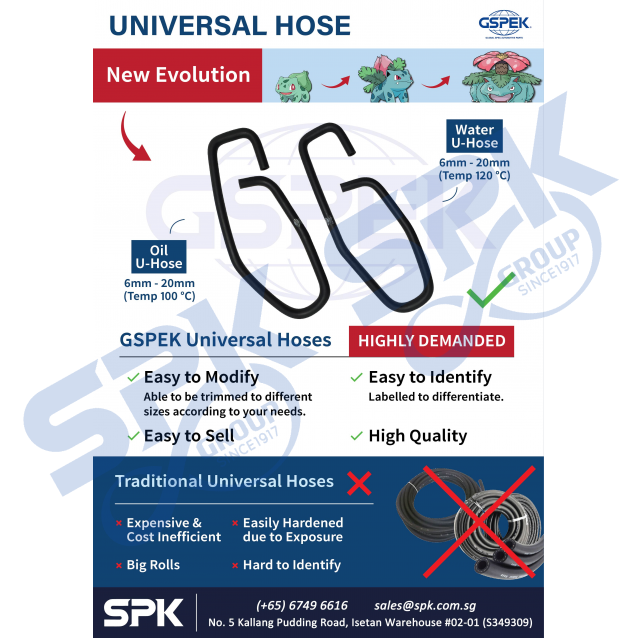 GSPEK Universal Water Hose (U-Hose) 10mm GUH-W010