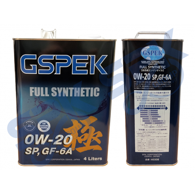 GSPEK Engine Oil 0W20 (40360) Blue GF-6A F/SYN HYB (4L)