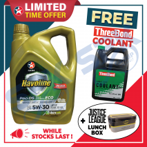 [PROMO] Caltex Havoline 5W30 (4L) 500295LPL Pro DS ECO Fully Synthetic API SP GF-6A + FREE THREEBOND COOLANT