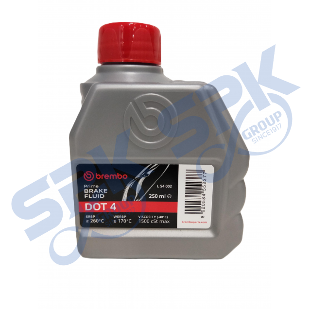 Brembo Brake Fluid L54002 - DOT 4 0.25L Clear ( 24 Btl / Box )