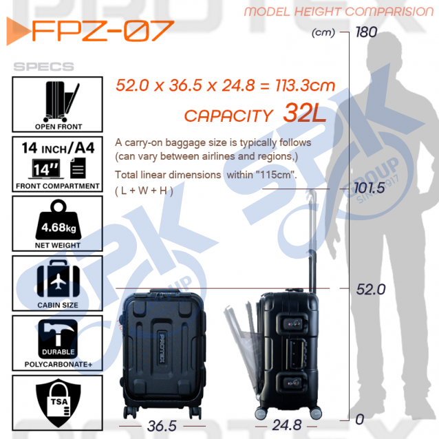 Protex FPZ-07 Carry Luggage (32L)