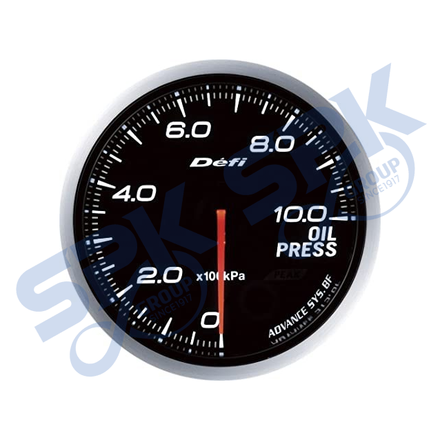 DEFI Oil Pressure Gauge 60mm (White) DF10201