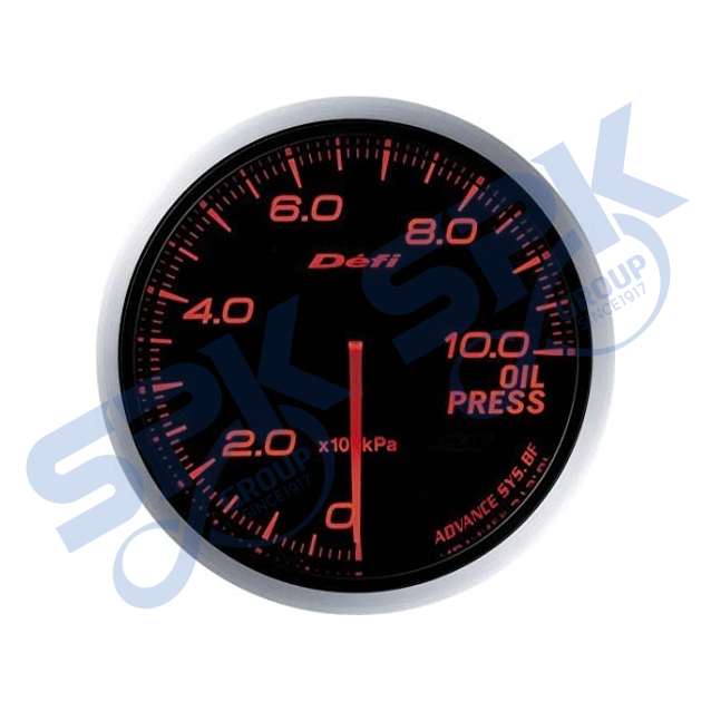 DEFI Oil Pressure Gauge 60mm (Red) DF10202