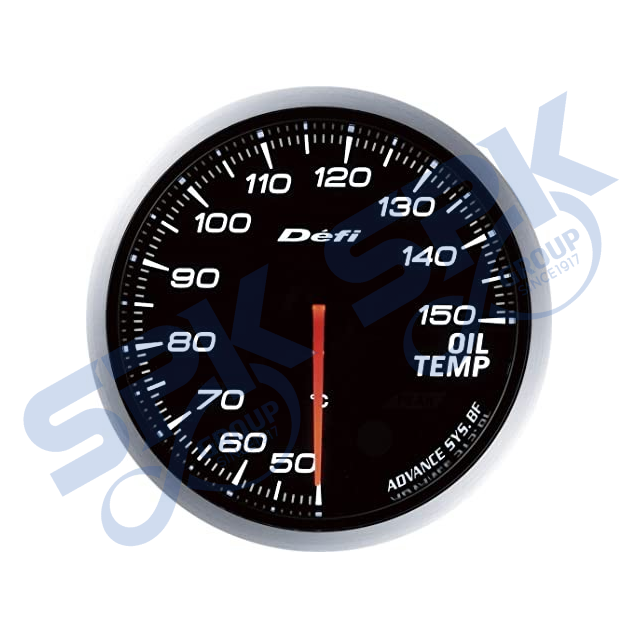 DEFI Universal Oil Temperature Metric Gauge 60mm (White) DF10401