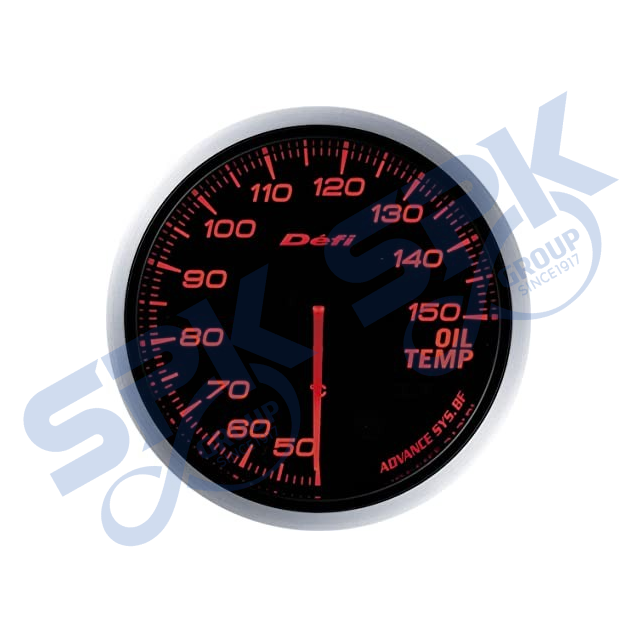 DEFI Universal Oil Temperature Metric Gauge 60mm (Amber Red) DF10402