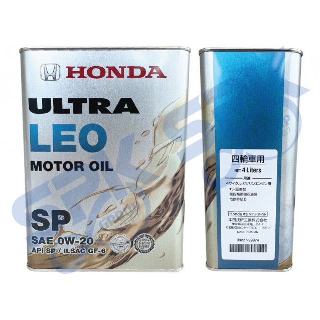 Honda 08227-99974 0W-20 (4L) Ultra LEO SP Engine Oil