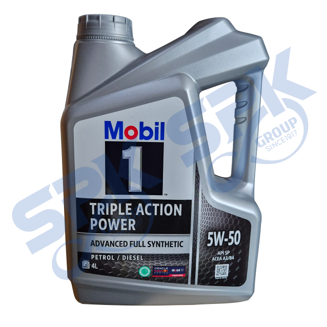 Mobil 1 5W-50 (4L) Triple Action Power Fully Synthetic Engine Oil (145832)