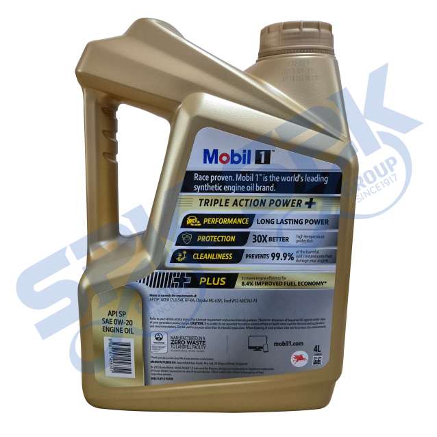 Mobil 1 0W-20 (4L) Triple Action Power Fully Synthetic Engine Oil (143306)