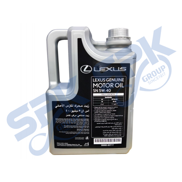 Toyota 08880-83717 5W-40 (4L) SN Fully Synthetic Lexus Motor Oil